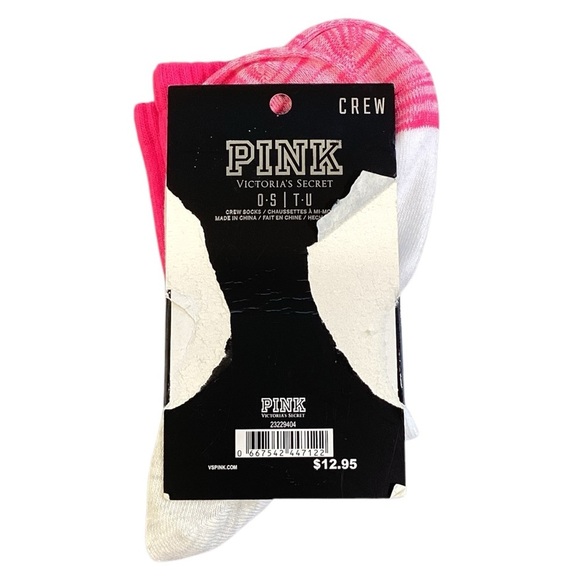 Victoria’s Secret PINK Crew Socks One Size - Picture 2 of 6